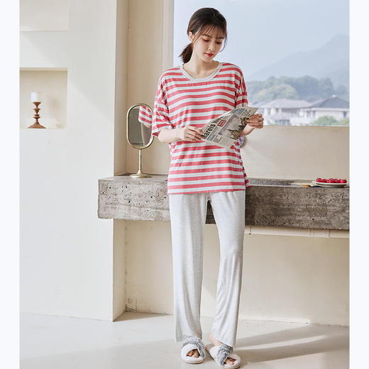 【自带杯垫  单穿好自在】胸垫式家居服 | 莫代尔凉感面料 清爽透气 长短裤 防凸点设计 可单穿外出 商品图4