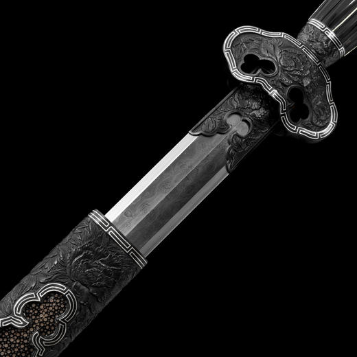 牡丹清风剑  清式宝剑 龙泉沈广隆手工一体宝剑 收藏剑 未开刃 商品图5