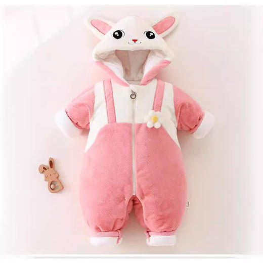 【加厚夹棉婴儿连体衣】2024年新款秋冬宝宝外出服新生儿衣服儿童 商品图3