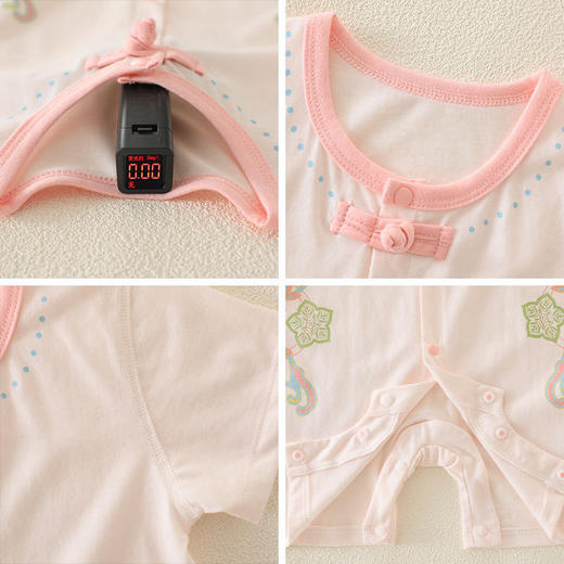 【国风婴儿连体衣】婴儿夏季连体衣短袖超薄宝宝衣服新中式新生儿连体衣爬服纯棉无骨 商品图3