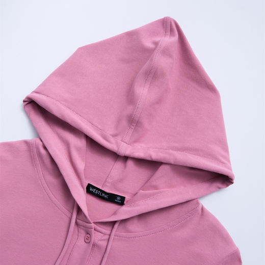 设计感收腰连帽长袖连衣裙女早春时尚休闲针织裙V0042566 商品图5