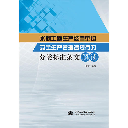 水利工程生产经营单位安全生产管理违规行为分类标准条文解读 商品图0