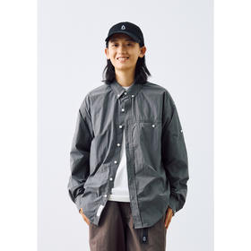 吃茶去chichaqu2024轻薄尼龙长袖衬衫城市户外钓鱼休闲百搭