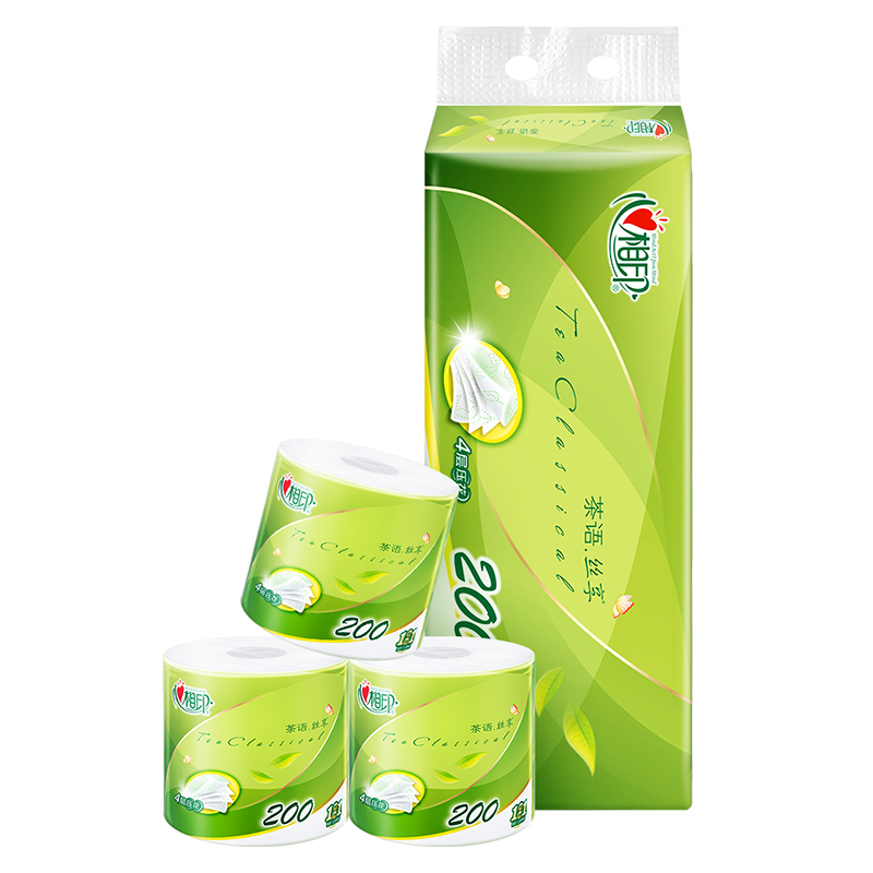 【ZY25】心相印有芯卷纸 茶语系列4层200g*10卷