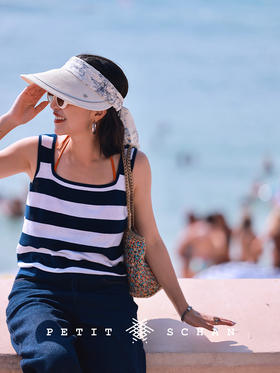 航海邂逅 苎麻棉针织条纹背心