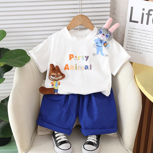 【男童夏装两件套】夏季短袖套装2024新款宝宝夏天可爱衣服卡通小儿童 商品图2