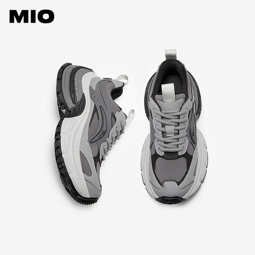 MIO米奥秋季圆头高跟老爹鞋女时尚街头酷感休闲鞋女M244563511 商品图3