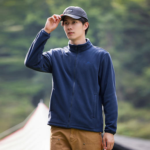 拓路者抓绒衣拉链衫男新款立领保暖加绒摇粒绒冲锋衣内胆上衣外套 商品图1