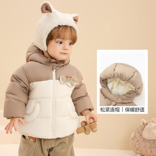 巴拉巴拉宝宝羽绒服男童童装婴儿秋冬女童外套新款户外保暖萌 商品图3