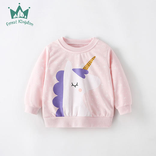 【秋装卫衣，时尚百搭，让宝宝时尚又可爱】女童卫衣秋款 秋装长袖小孩 中小童女宝宝上衣外穿 儿童童装-QQ 商品图8