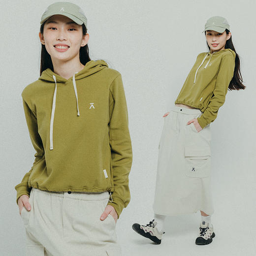 【品牌直发】ACMEITEM爱棵米 户外女士抓绒卫衣连帽宽松柔软抽绳运动上衣女款GAF2310411G/GAF2310411E 商品图1