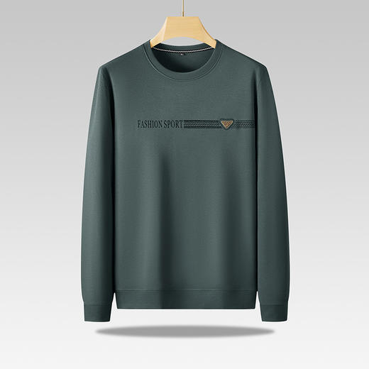 【新款DPF】大依优型大码长袖卫衣圆领套头加肥加大宽松休闲上衣男士打底 商品图4