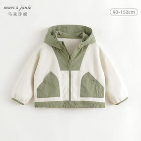 马克珍妮男童山系户外摇粒绒拼接外套2024秋装新款241060