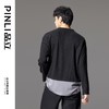PINLI品立秋季新款撞色假两件长袖T恤潮牌拼接休闲男体恤上衣B243111004 商品缩略图2