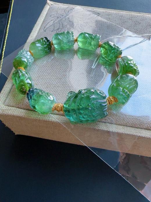 38.1g 雕刻碧玺手链 商品图7