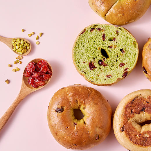 吾双黑松露菌菇贝果开心果蔓越莓贝果全麦黑麦谷物贝果杂粮面包黑芝麻欧包三明治手作面包早餐减脂代餐 商品图6