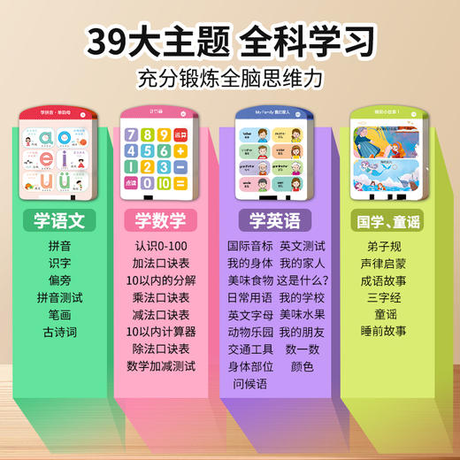 【专为宝宝设计的早教“大百科”】智能早教8合1 学习机 助力孩子赢在起跑线 培养多样化思维 插卡即读 一学就会 商品图2