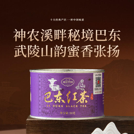 正山堂 巴东红 骏眉中国产区茶系列 湖北特级红茶茶叶罐装50g 商品图1