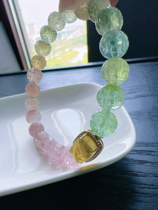 24.9g 9.3mm 雕刻碧玺手链 商品图5