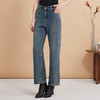 EITIE爱特爱经典高腰复古直筒显瘦长裤百搭牛仔裤秋季新款C2405410 商品缩略图3