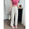 2024夏季薄款白色阔腿牛仔裤女大码高腰宽松显瘦垂感直筒拖地长裤 商品缩略图2