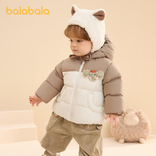 巴拉巴拉宝宝羽绒服男童童装婴儿秋冬女童外套新款户外保暖萌 商品图2