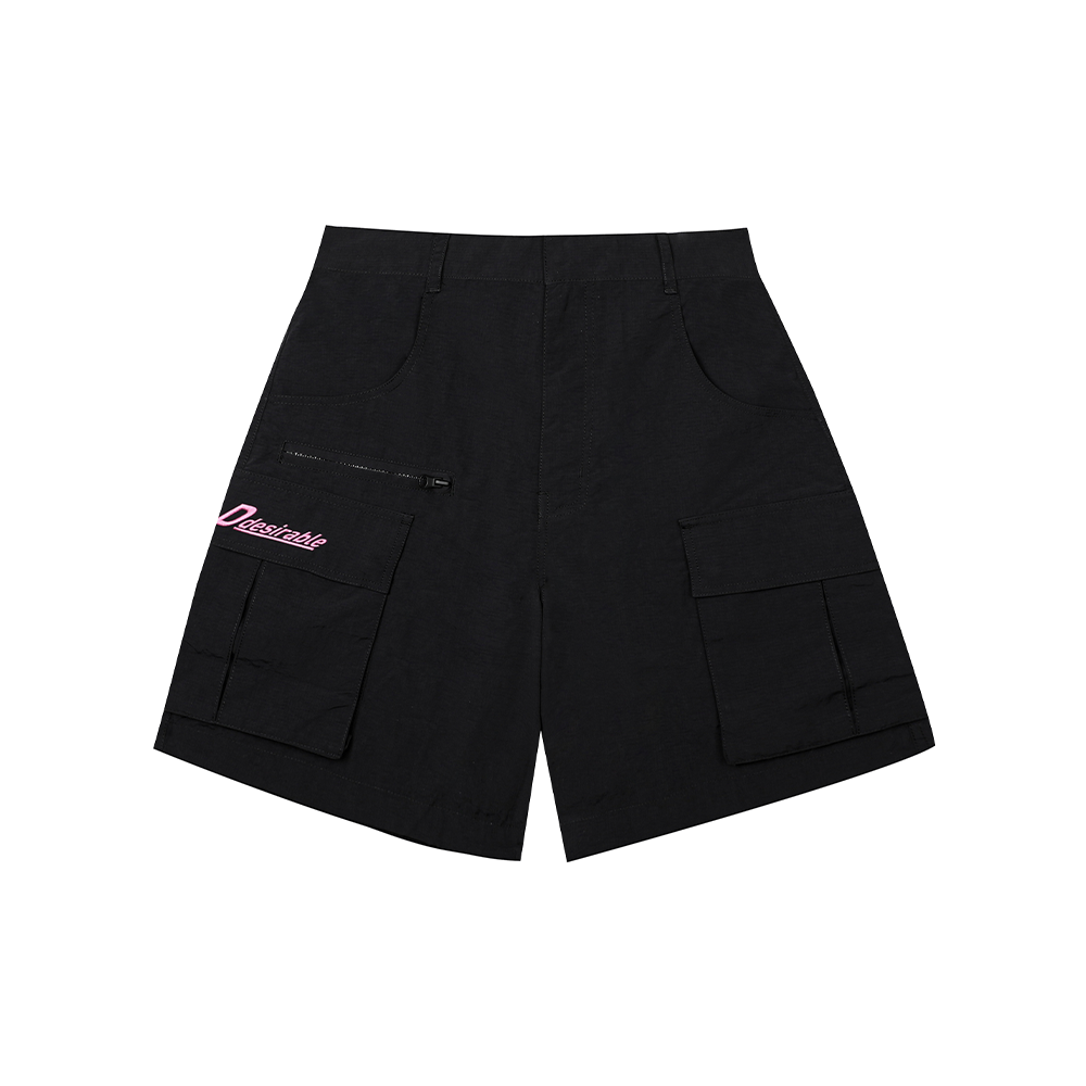 D.Desirable Vintage Sence-撞色刺绣工装短裤