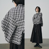UMILAB【知秋】100%棉盐缩肌理感立体抗皱宽松短款格纹外套H1213H 商品缩略图2