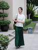 盛唐婧 |石绿中式国风丝毛半身裙 商品缩略图0