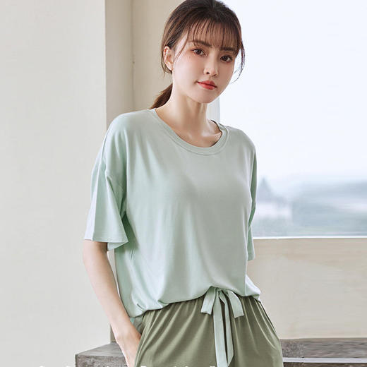 【自带杯垫  单穿好自在】胸垫式家居服 | 莫代尔凉感面料 清爽透气 长短裤 防凸点设计 可单穿外出 商品图2