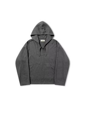 EviStub/E-4QWY725/仿羊毛肌理混纺复古垂坠Baja帽衫连帽卫衣