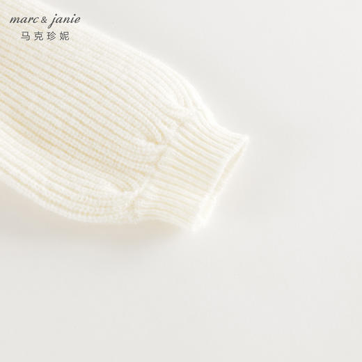 马克珍妮女童文艺条纹撞色翻领针织衫2024年秋装新款241073 商品图4
