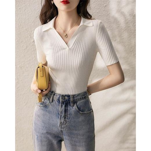 木言欢冰丝针织polo衫 | 清凉透气 柔软亲肤 修身正肩设计 显瘦减龄又百搭 夏天穿超舒适 商品图2