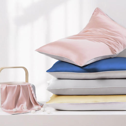 钱皇·桑蚕丝 AB面19姆米重磅真丝枕套 | 柔滑似水 清爽透气 亲肤护发 商品图0