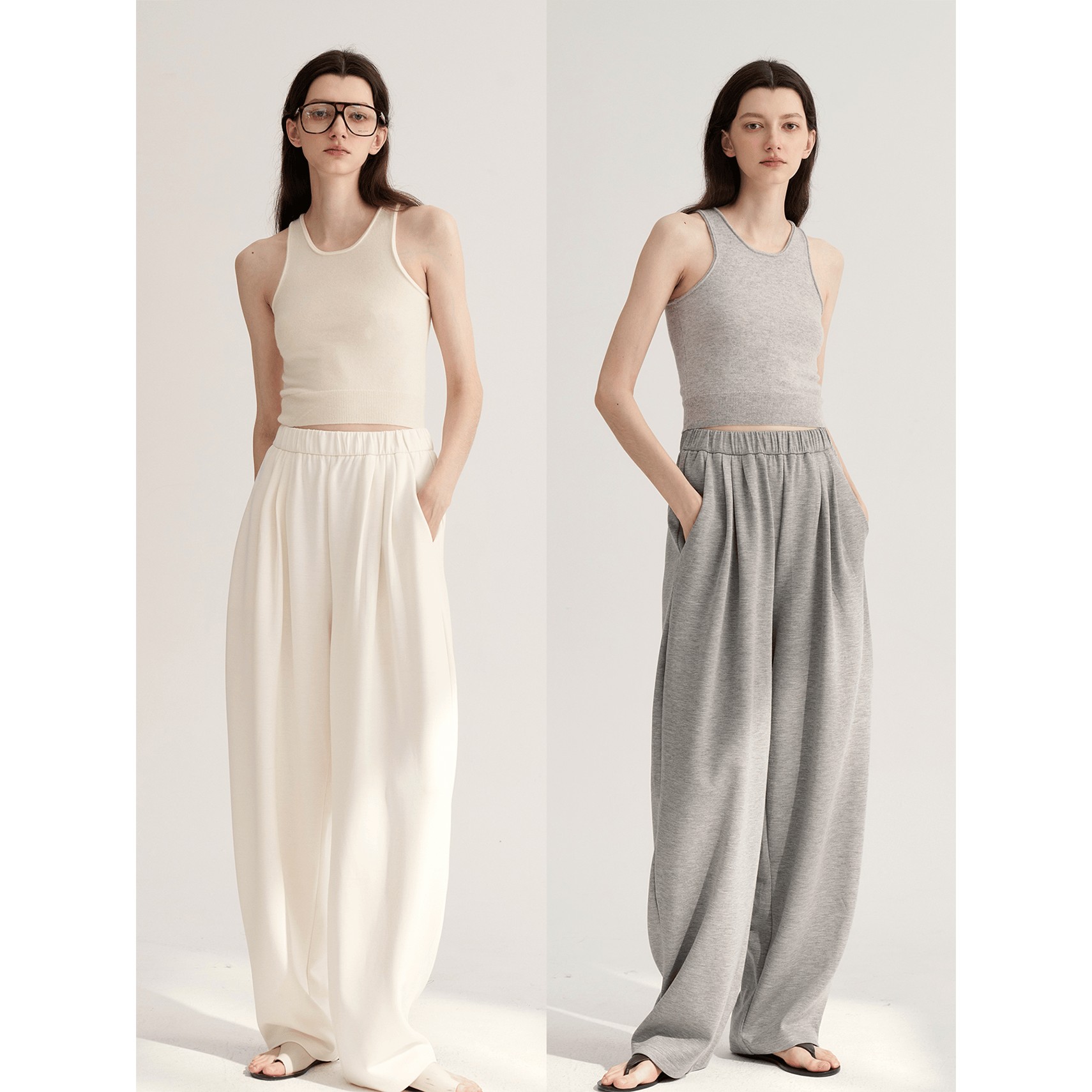 MAISON CECILE四色/软糯松弛感运动休闲版松紧腰神裤