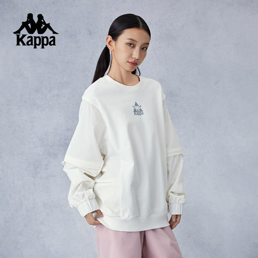 Kappa卡帕背靠背宽松运动卫衣针织套头衫秋季新款休闲长袖上衣女KPDHCWT01 商品图2