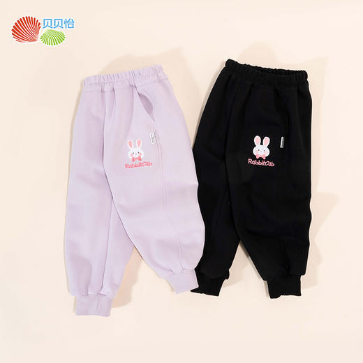 贝贝怡童装女童春秋长裤子2024新款中大童外穿潮流卫裤女孩束脚裤ZB3DK041 商品图2