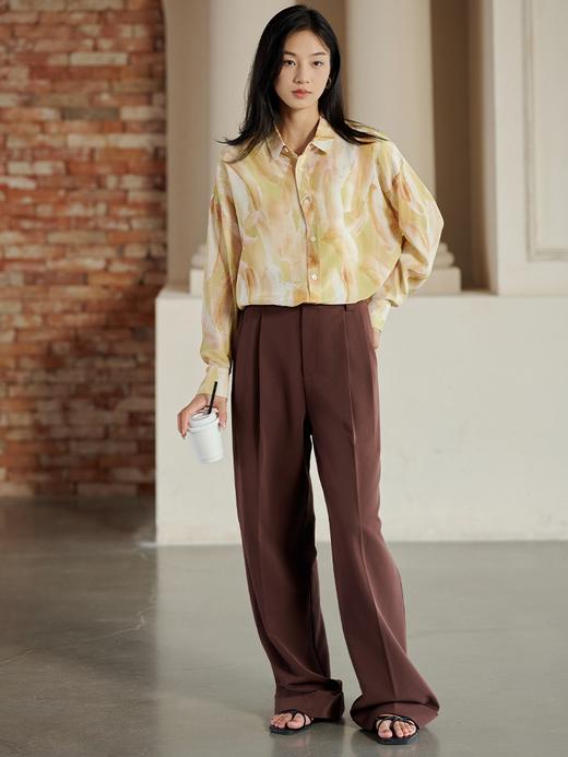 夏末油彩桑蚕丝印花衬衫FCE3SHT223 商品图12