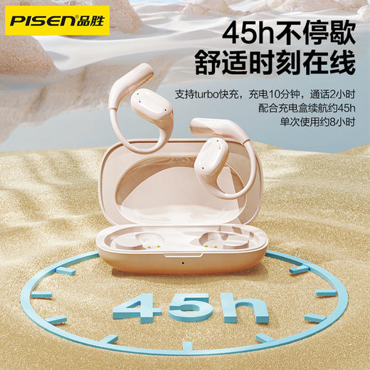 品胜 O1 降噪真无线蓝牙耳机 45h超长续航耳挂式无线耳机 适用苹果安卓华为小米手机 蓝牙5.4 商品图3