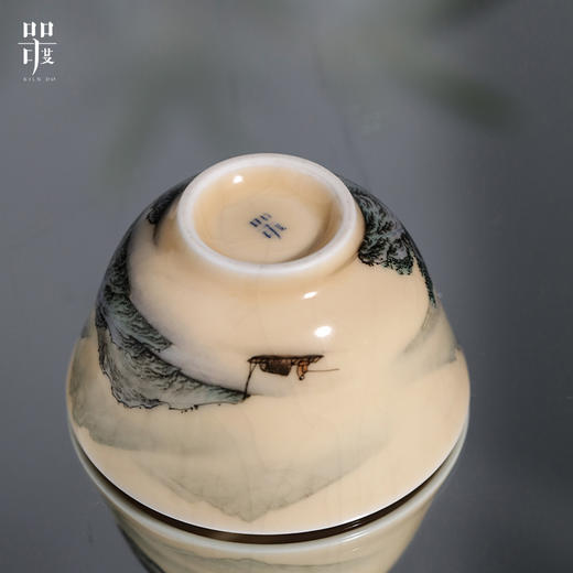 问鼎器度汝窑月行杯（山水） 商品图3