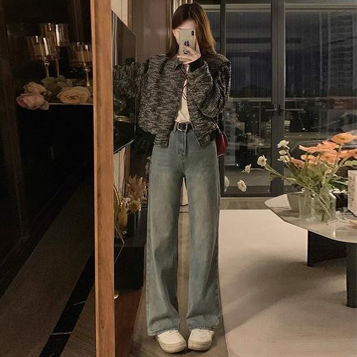 韩版短款小香风外套设计感小众女春秋款宽松vintage休闲夹克上衣 商品图3