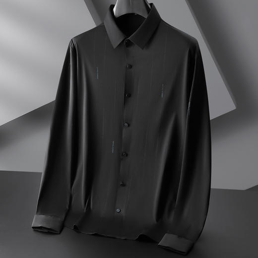 【高弹】【新款DPF】大依优型大码长袖衬衫男装加肥加大体恤大号上衣胖子休闲商务 商品图2