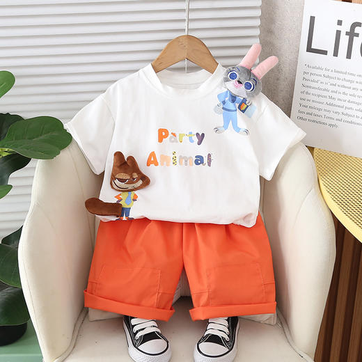 【男童夏装两件套】夏季短袖套装2024新款宝宝夏天可爱衣服卡通小儿童 商品图1