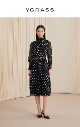 VGRASS维格娜丝24年秋季真丝连衣裙