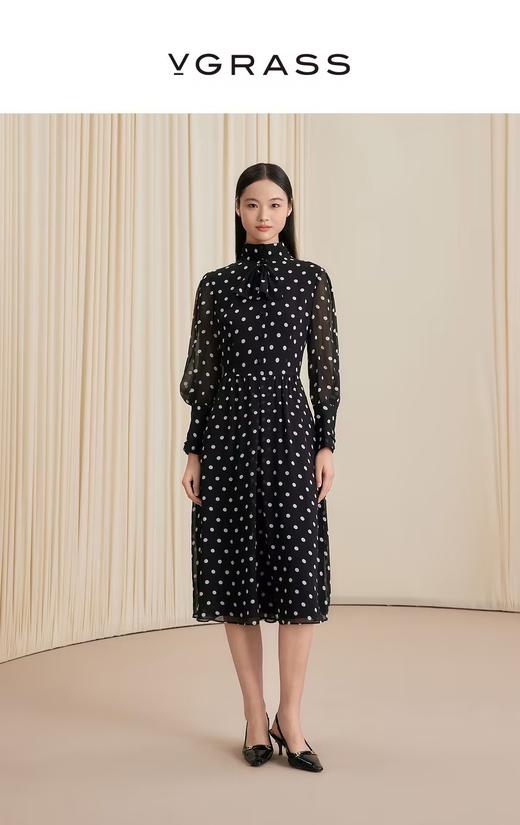 VGRASS维格娜丝24年秋季真丝连衣裙 商品图0