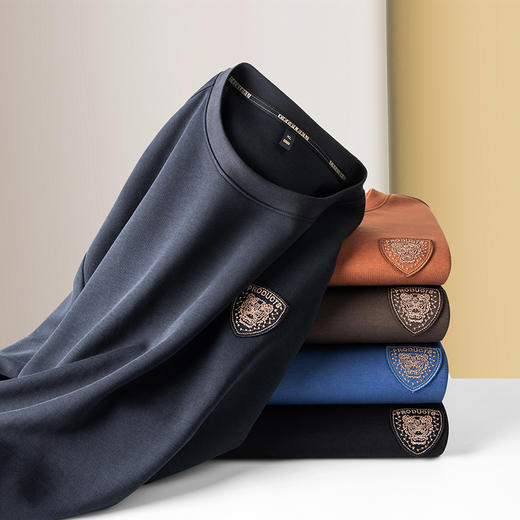 【新款DDS】大依优型大码重工卫衣长袖休闲加肥加大男士胖子大码内搭上衣打底显瘦 商品图11