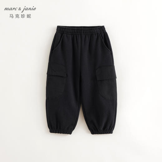 马克珍妮男童个性口袋休闲纯棉束脚裤秋装新款241226 商品图1