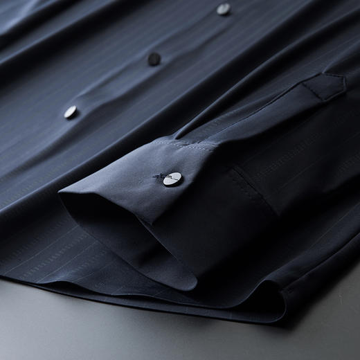 【高弹】【新款DPF】大依优型大码长袖衬衫男装加肥加大体恤大号上衣胖子休闲商务 商品图2