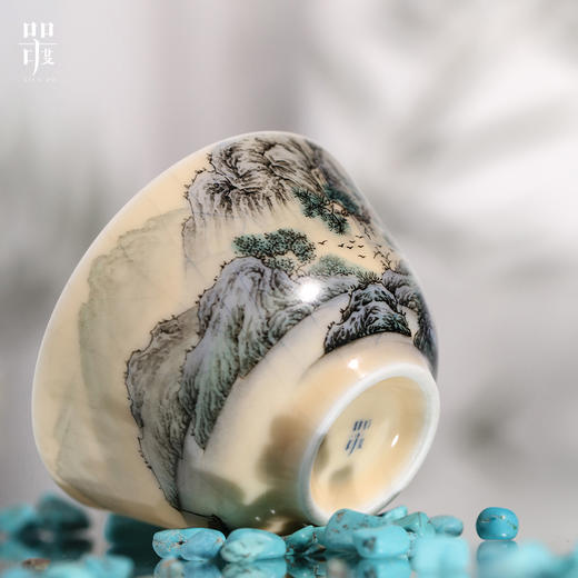 问鼎器度汝窑月行杯（山水） 商品图1