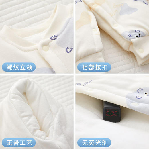 【冬季加厚120g棉婴儿连体衣】保暖夹棉冬款宝宝哈衣纯棉衣服婴儿爬服 商品图3